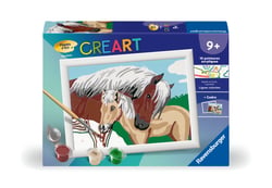 Peinture au numéro Ravensburger - CreArt - Jument et son poulain - 19 x 14 cm