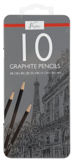 Lot de 10 crayons graphite - Nassau
