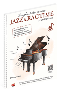 Les plus belles œuvres JAZZ & RAGTIME pour débutants - partition piano - débutant