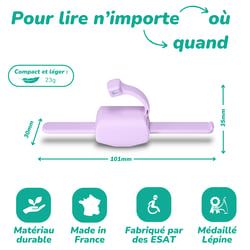 Lampe de lecture 3-en-1 Lizia - Violet