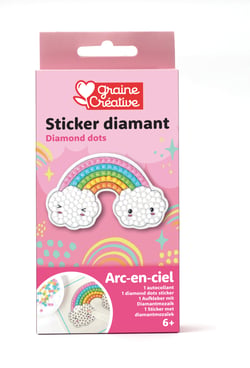 Sticker Diamant Diamond Dots Graine Créative - Arc En Ciel