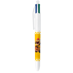 Stylo-bille rétractable BIC - 4 Couleurs Décors Édition Limitée Super Mario - Bowser - Pointe moyenne (1,0 mm)