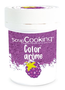 Colorant alimentaire en poudre ScrapCooking® - Color'arôme - Violet - Arôme mûre - 10 g