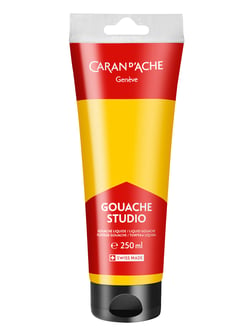 Tube 250 ml de peinture Caran d’Ache Gouache Studio - Jaune