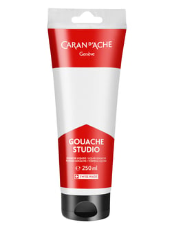 Tube 250 ml de peinture Caran d’Ache Gouache Studio - Blanc