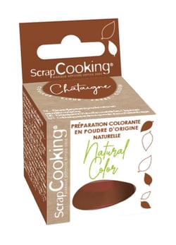 Colorant alimentaire en poudre d'origine naturelle ScrapCooking® - Marron - 10 g