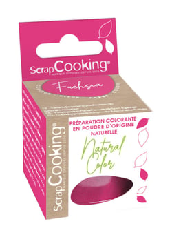 Colorant alimentaire en poudre d'origine naturelle ScrapCooking®- Rose foncé - 3 g