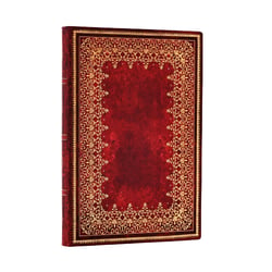 Carnet Paperblanks - Rouge - Mini - Feuille d'Or - 208 pages lignées