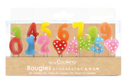 Lot de 4 bougies ScrapCooking® - Anniversaire