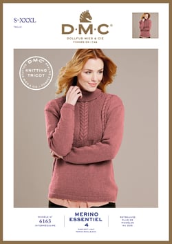 Patron de tricot DMC - Merino essentiel 7 - modèle 6163