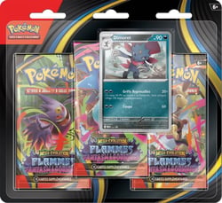 Lot de 3 boosters Pokémon Méga-évolutions Flammes Fantasmagoriques
