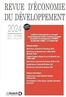 Revue d'économie du développement n.2024-3