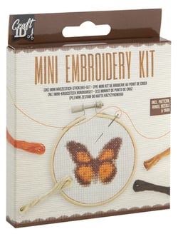 Mini kit de broderie Craft Id – Papillon