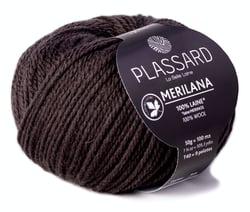 Pelote de fil à tricoter 100% laine - Plassard - Merilana - Anthracite 12