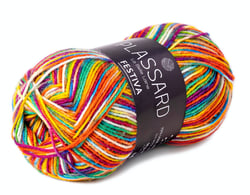 Pelote de fil à tricoter - Plassard - Festiva - Multicolore 98