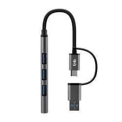 iClick - Hub USB-A & USB-C ultra slim vers 4x USB-A - aluminium