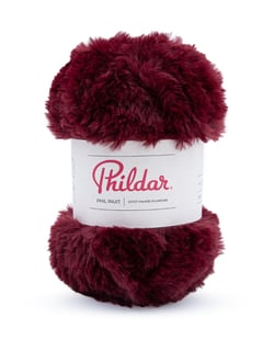 Pelote de fil à tricoter 100 % polyester - Phildar - Inuit - Burgundy