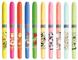 Surligneurs Highligther Grip décors Kawai  - Bic -  fluo et pastel - Produit vendu à l'unité - Modèle aléatoire