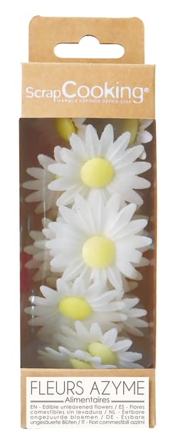 Lot de 18 marguerites azyme ScrapCooking®- Blanc - 5 g