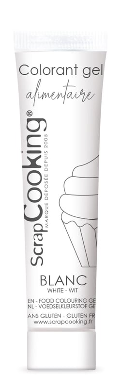 Colorant gel alimentaire ScrapCooking® - Blanc - 20 g