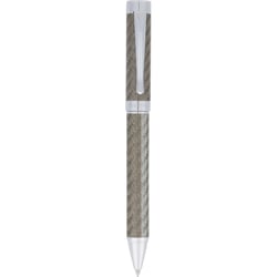 Stylo bille Oberthur - Twist orion gris chrome - Noir - Pointe moyenne