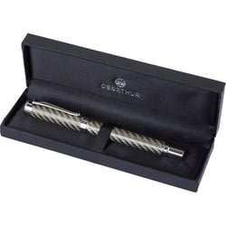 Stylo roller Oberthur - Twist orion gris chrome - Pointe moyenne