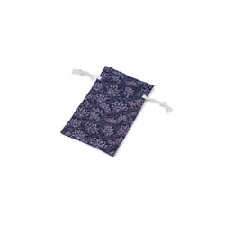 Pochette velours bleu - 8 x 12 cm
