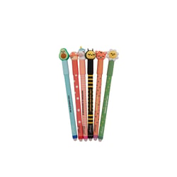 Coffret 6 stylos effaçables Mr Wonderful - Bo-Bo - Couleurs assorties - Pointe moyenne