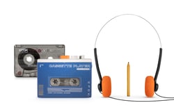 Baladeur cassette BigBen - Bluetooth - Bleu -  3,7V 1200mAh
