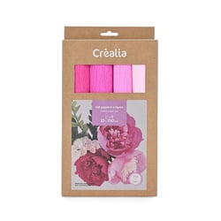 Set papiers crépon x4 - 25 x 250 cm- Créalia