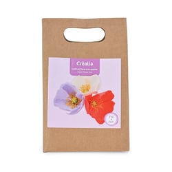 Coffret création de fleurs en papier crépon - Coquelicot - Crealia