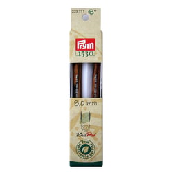 Lot de 2 pointes d'aiguille à tricoter KnitPro Prym - Natural - 8 mm