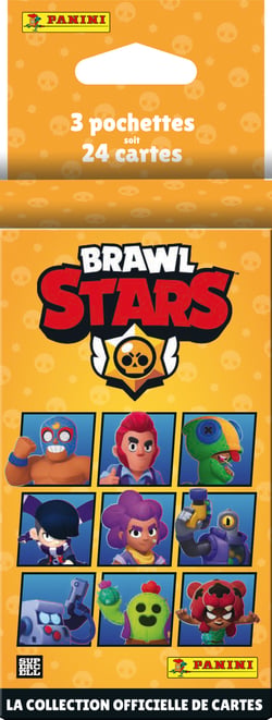 Blister Panini - 3 pochettes de cartes à collectionner - Brawl Stars