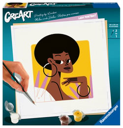 Peinture au numéro Ravensburger - CreArt - Lady portrait - 20 x 20 cm