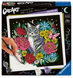 Peinture au numéro Ravensburger - CreArt - Cat Pixie - 20 x 20 cm