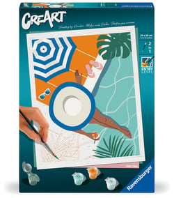 Peinture au numéro Ravensburger - CreArt - Pool Time - 24 x 30 cm
