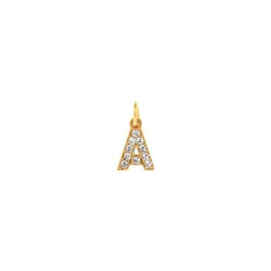 Pendentif lettre A - Acier inoxydable doré - Créalia