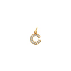 Pendentif lettre C - Acier inoxydable doré - Créalia