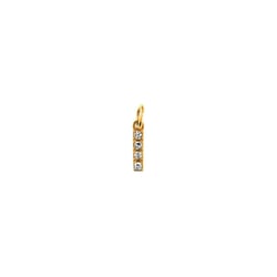 Pendentif lettre I - Acier inoxydable doré - Créalia