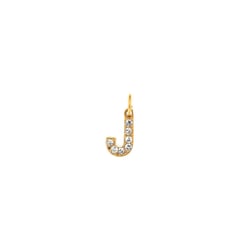 Pendentif lettre J - Acier inoxydable doré - Créalia