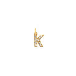 Pendentif lettre K - Acier inoxydable doré - Créalia