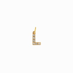 Pendentif lettre L - Acier inoxydable doré - Créalia