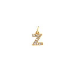 Pendentif lettre Z - Acier inoxydable doré - Créalia