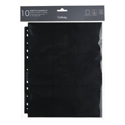 10 Pages de rangement A4 pour cartes à jouer - 18 pochettes à Cultura