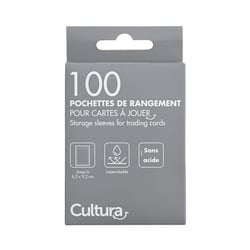 100 Pochettes de rangement souples pour cartes à jouer (Sleeves TCG) - Cultura