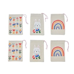 Lot de sacs en tissu Créalia - Printemps - 10 x 15 cm