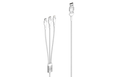 Câble universel Mobility Labs - 3-en-2 - Blanc