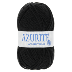 Lot de 10 fils à tricoter 100 % acrylique - Azurite - Tradition - Noir 0585