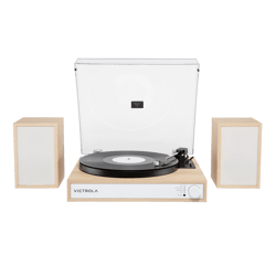 Platine vinyle Bluetooth et enceintes assorties Victrola - Harmony - Bois naturel