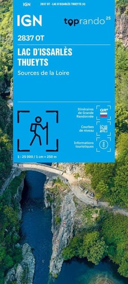2837OT : Lac d'Issarlès, Thueyts - Sources de la Loire (4e édition)